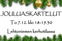 Jouluaskartelut Lehtoniemen kerhotilassa Jouluaskartelut Lehtoniemen kerhotilassa