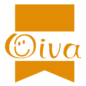 Oiva-logo, jossa O-kirjaimessa hymynaama