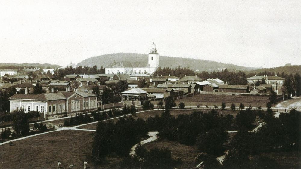 vanha valokuva Kuopiosta 1880-luvulta