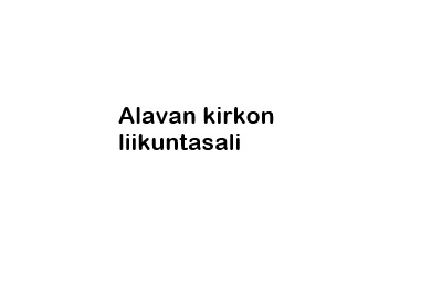 Alavan kirkon liikuntasali