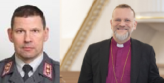 Messu Lähikuvassa everstiluutnantti Marko Leppänen ja piispa Jari Jolkkonen