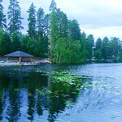 Autuaanlampi, Kota rannalla. 