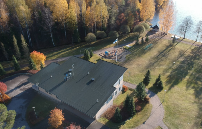 Eläkeläisten leiri Rytkyllä Syksyinen kuva Rytkyn leirikeskuksesta ilmasta päin kuvattuna.