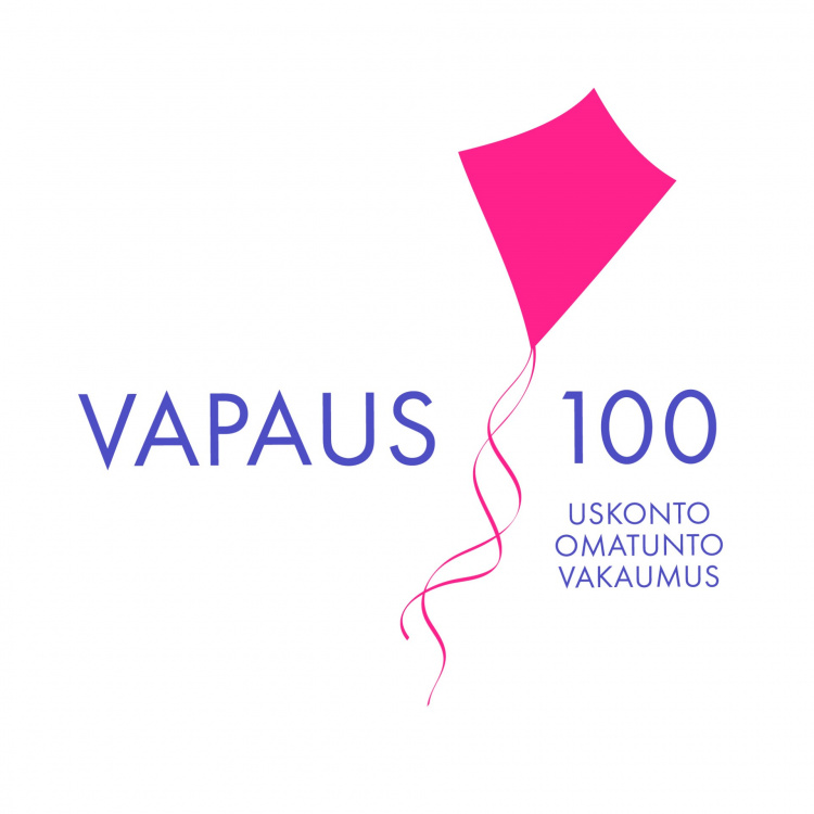 Uskonnonvapaus 100 vuotta juhlalogo.